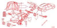 EMBLEMES/ETIQUETTES DE PRECAUTIONS pour Honda ACCORD TOURER 2.0 S 5 Portes 5 vitesses automatique 2014