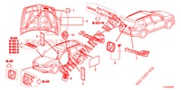 EMBLEMES/ETIQUETTES DE PRECAUTIONS pour Honda ACCORD TOURER 2.0 S 5 Portes 6 vitesses manuelles 2015
