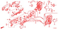 SERRURES PORTES ARRIERE/POIGNEE EXTERNE pour Honda ACCORD TOURER 2.0 S 5 Portes 5 vitesses automatique 2015