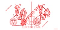 COURROIE ALTERNATEUR(DIESEL) (2.2L) pour Honda CIVIC DIESEL 2.2 ELEGANCE 5 Portes 6 vitesses manuelles 2012