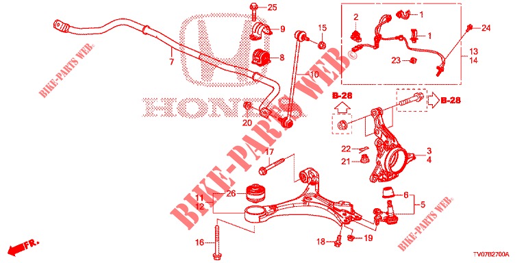 ARTICULATION AVANT pour Honda CIVIC DIESEL 1.6 S 5 Portes 6 vitesses manuelles 2013
