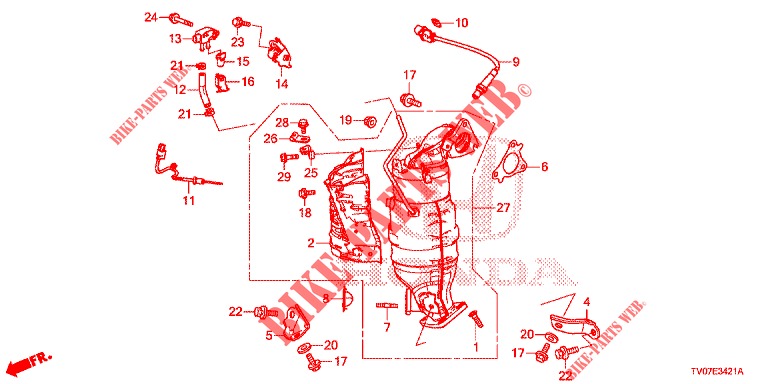 CONVERTISSEUR (DIESEL) (1.6L) pour Honda CIVIC DIESEL 1.6 S 5 Portes 6 vitesses manuelles 2013