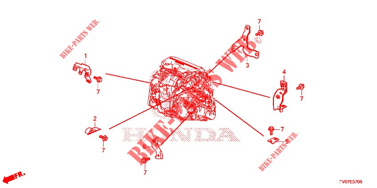 ETAI FAISCEAU DE FILS MOTEUR (DIESEL) (1.6L) pour Honda CIVIC DIESEL 1.6 S 5 Portes 6 vitesses manuelles 2013