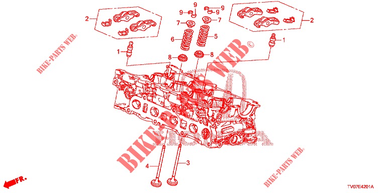 SOUPAPE/CULBUTEUR (DIESEL) (1.6L) pour Honda CIVIC DIESEL 1.6 S 5 Portes 6 vitesses manuelles 2013