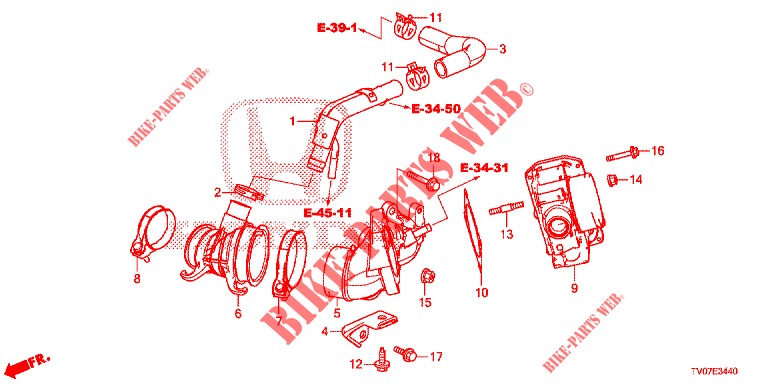 VANNE DE COMMANDE PRESSION ADMISSION (DIESEL) (1.6L) pour Honda CIVIC DIESEL 1.6 S 5 Portes 6 vitesses manuelles 2013
