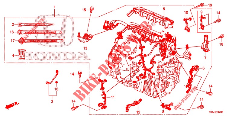 FAISCEAU DES FILS (DIESEL) (2) pour Honda CR-V DIESEL 1.6 EXCLUSIVE NAVI 4WD 5 Portes 6 vitesses manuelles 2017