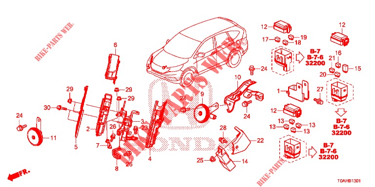 UNITE DE COMMANDE (COMPARTIMENT MOTEUR) (1) (DIESEL) pour Honda CR-V DIESEL 1.6 EXCLUSIVE NAVI 4WD 5 Portes 6 vitesses manuelles 2017