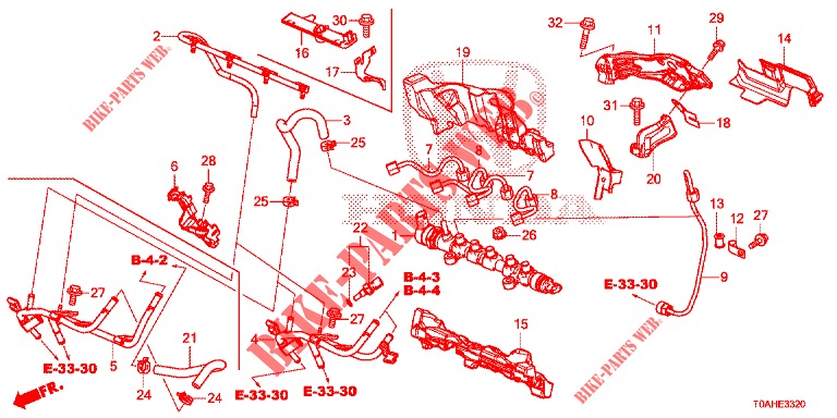 TRINGLE DE CARBURANT (DIESEL) pour Honda CR-V DIESEL 1.6 EXCLUSIVE NAVI 4WD 5 Portes 9 vitesses automatique 2017