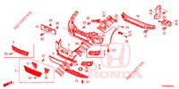 PARE CHOCS AVANT pour Honda CIVIC 1.8 SE 5 Portes 6 vitesses manuelles 2015