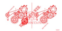 COURROIE ALTERNATEUR (1.8L) pour Honda CIVIC 1.8 SE 5 Portes 6 vitesses manuelles 2013