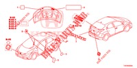 EMBLEMES/ETIQUETTES DE PRECAUTIONS pour Honda CIVIC 1.8 SE 5 Portes 6 vitesses manuelles 2013