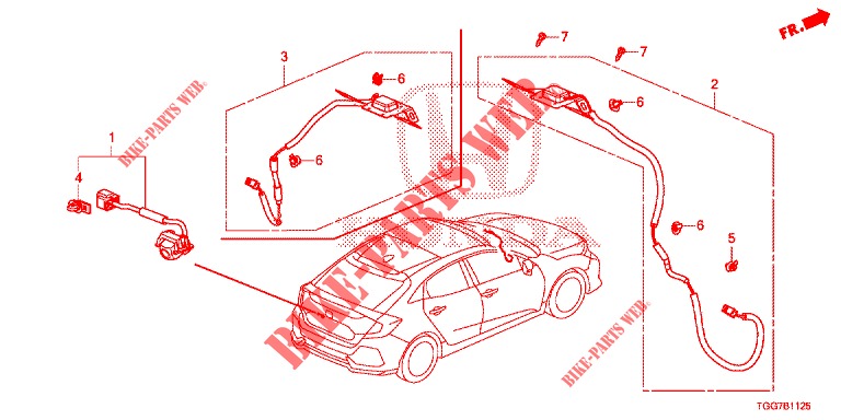 ANTENNE GPS / CAMERA VUE ARRIERE pour Honda CIVIC 1.5 PRESTIGE 5 Portes full automatique 2017