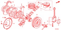 VILEBREQUIN/PISTON pour Honda CIVIC TOURER 1.8 EXGT 5 Portes 5 vitesses automatique 2014