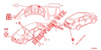EMBLEMES/ETIQUETTES DE PRECAUTIONS pour Honda CIVIC TOURER 1.8 SE 5 Portes 5 vitesses automatique 2014