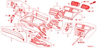 GARNITURE D'INSTRUMENT (COTE DE PASSAGER) (RH) pour Honda CIVIC TOURER 1.8 SE 5 Portes 5 vitesses automatique 2014
