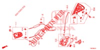 SERRURES PORTES ARRIERE/POIGNEE EXTERNE pour Honda CIVIC TOURER 1.8 SE 5 Portes 5 vitesses automatique 2014