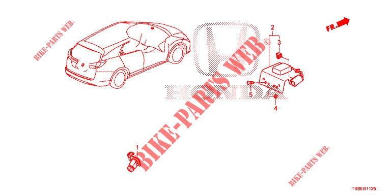 ANTENNE GPS / CAMERA VUE ARRIERE pour Honda CIVIC TOURER 1.8 ES 5 Portes 5 vitesses automatique 2015