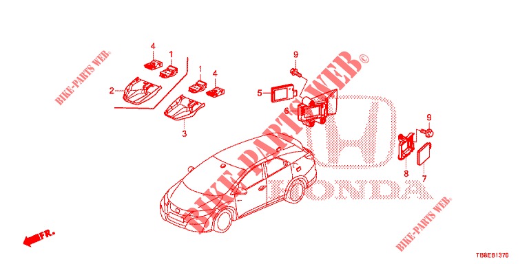RADAR pour Honda CIVIC TOURER 1.8 ES 5 Portes 5 vitesses automatique 2015