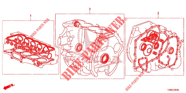 TROUSSE DE JOINT pour Honda CIVIC TOURER 1.8 ES 5 Portes 5 vitesses automatique 2015