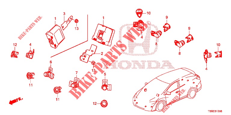 CAPTEUR DE STATIONNEMENT pour Honda CIVIC TOURER 1.8 EX 5 Portes 5 vitesses automatique 2015