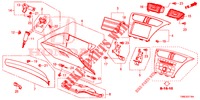 GARNITURE D'INSTRUMENT (COTE DE PASSAGER) (RH) pour Honda CIVIC TOURER 1.8 EX 5 Portes 5 vitesses automatique 2016