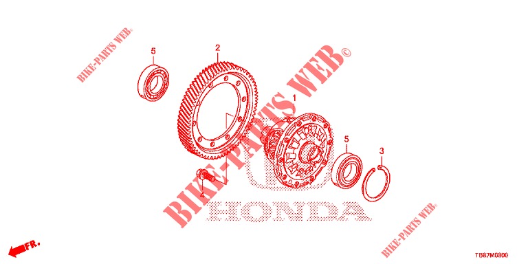 DIFFERENTIEL pour Honda CIVIC TOURER 1.8 LIFESTYLE 5 Portes 6 vitesses manuelles 2014