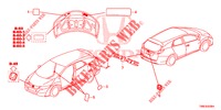 EMBLEMES/ETIQUETTES DE PRECAUTIONS pour Honda CIVIC TOURER 1.8 EX 5 Portes 6 vitesses manuelles 2015