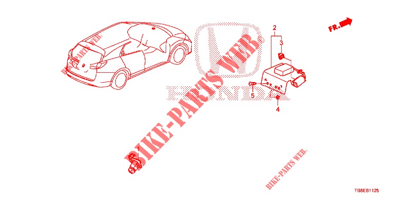 ANTENNE GPS / CAMERA VUE ARRIERE pour Honda CIVIC TOURER 1.8 SE 5 Portes 6 vitesses manuelles 2015