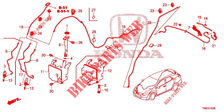 LAVE GLACE DE PARE BRISE pour Honda CIVIC TOURER 1.8 SE 5 Portes 6 vitesses manuelles 2015