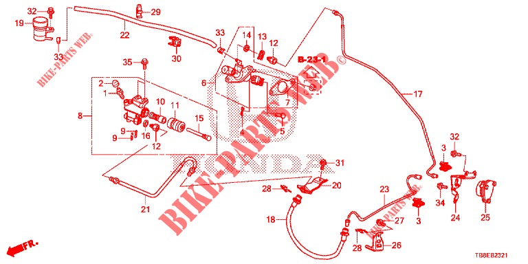 MAITRE CYLINDRE (RH) (1.8L) pour Honda CIVIC TOURER 1.8 SE 5 Portes 6 vitesses manuelles 2015