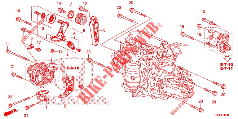 TENDEUR AUTOMATIQUE pour Honda CIVIC TOURER 1.8 SE 5 Portes 6 vitesses manuelles 2015