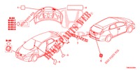 EMBLEMES/ETIQUETTES DE PRECAUTIONS pour Honda CIVIC TOURER 1.8 EX 5 Portes 6 vitesses manuelles 2016