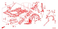 GARDE BOUE AVANT pour Honda CIVIC TOURER DIESEL 1.6 ES 5 Portes 6 vitesses manuelles 2015