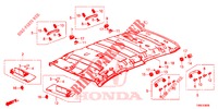 GARNITURE DE PLAFOND pour Honda CIVIC TOURER DIESEL 1.6 EX 5 Portes 6 vitesses manuelles 2015
