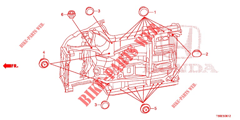 ANNEAU (INFERIEUR) pour Honda CIVIC TOURER DIESEL 1.6 EXGT 5 Portes 6 vitesses manuelles 2015