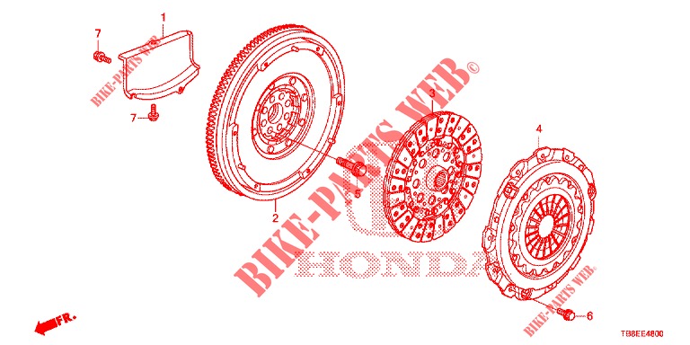 EMBRAYAGE (DIESEL) pour Honda CIVIC TOURER DIESEL 1.6 EXGT 5 Portes 6 vitesses manuelles 2015