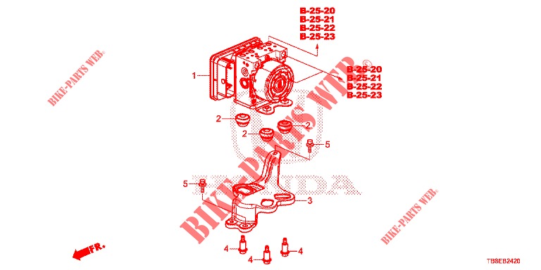 MODULATEUR VSA pour Honda CIVIC TOURER DIESEL 1.6 EXGT 5 Portes 6 vitesses manuelles 2015