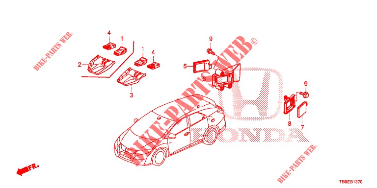 RADAR pour Honda CIVIC TOURER DIESEL 1.6 EXGT 5 Portes 6 vitesses manuelles 2015