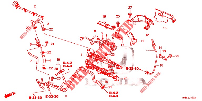 TRINGLE DE CARBURANT (DIESEL) pour Honda CIVIC TOURER DIESEL 1.6 EXGT 5 Portes 6 vitesses manuelles 2015