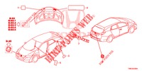 EMBLEMES/ETIQUETTES DE PRECAUTIONS pour Honda CIVIC TOURER DIESEL 1.6 S 5 Portes 6 vitesses manuelles 2015