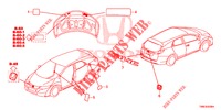EMBLEMES/ETIQUETTES DE PRECAUTIONS pour Honda CIVIC TOURER DIESEL 1.6 SE 5 Portes 6 vitesses manuelles 2015
