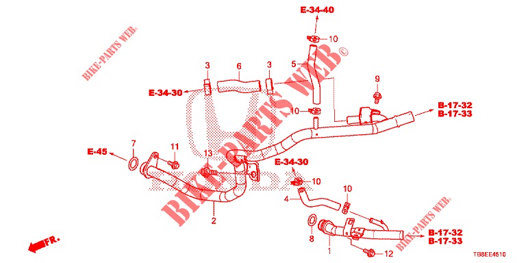 DURIT D'EAU (DIESEL) pour Honda CIVIC TOURER DIESEL 1.6 SE 5 Portes 6 vitesses manuelles 2016