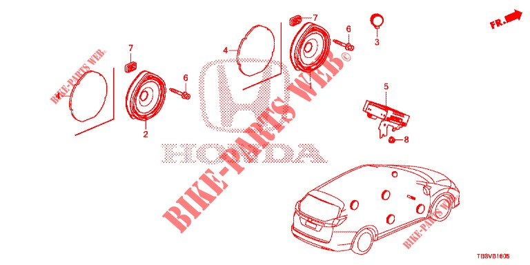 HAUT PARLEUR pour Honda CIVIC TOURER DIESEL 1.6 EXGT 5 Portes 6 vitesses manuelles 2017